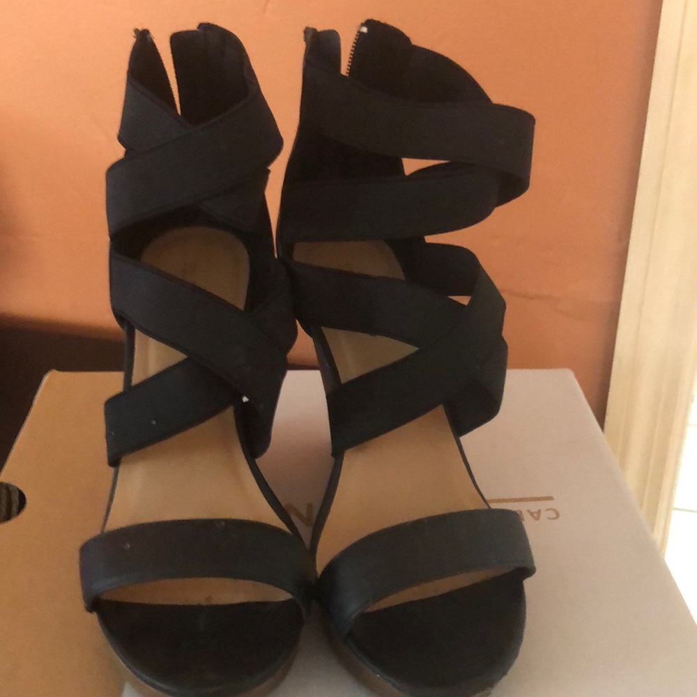 Payless black platform heels